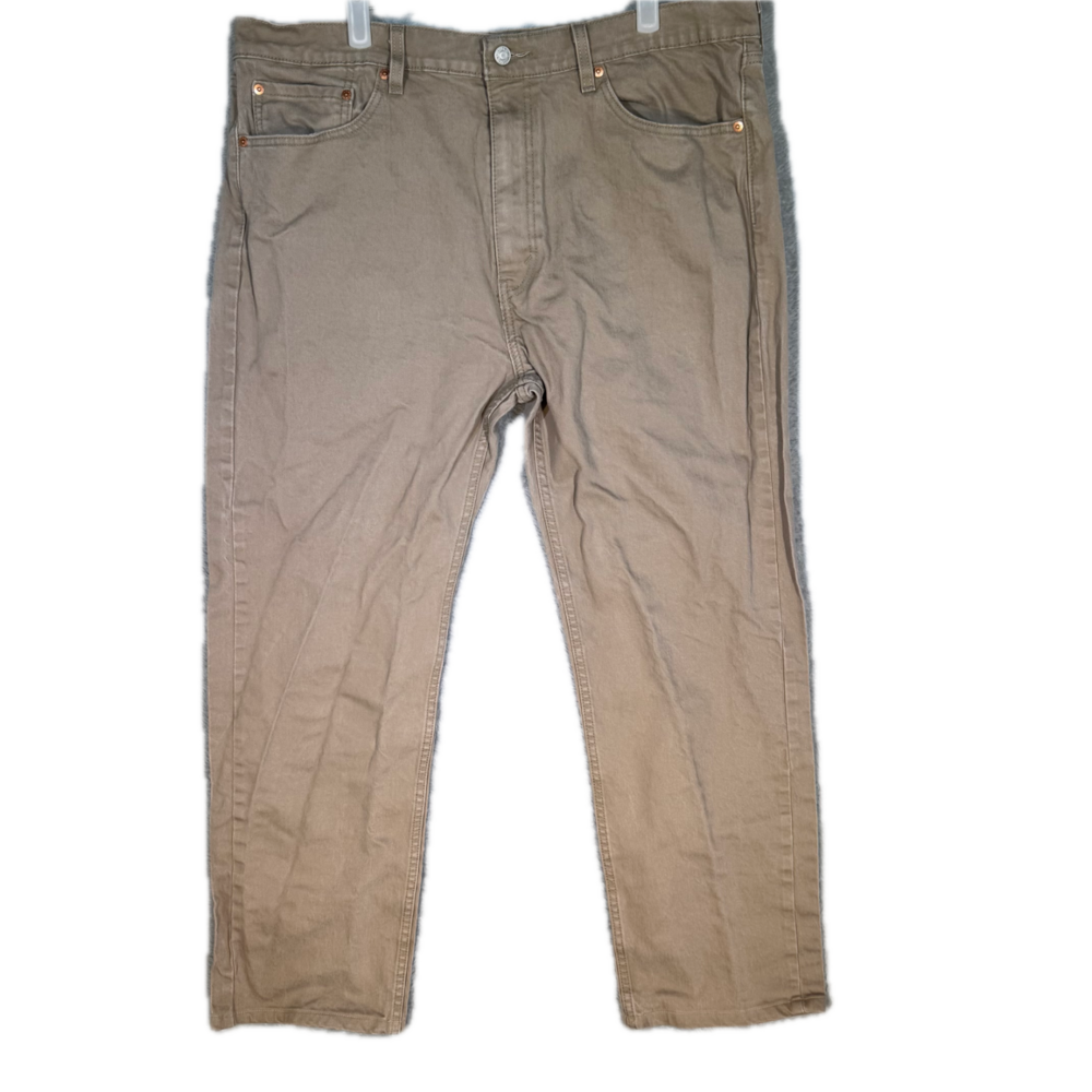 Levi's 505 Men's Jeans 40x32 Tan Regular Fit Straight Leg 100% Cotton Zip Fly